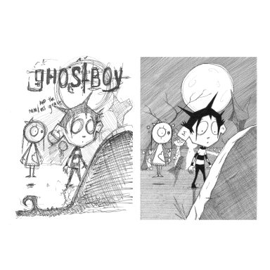 Original Cover Concept for Ghostboy and the Nameless Grave